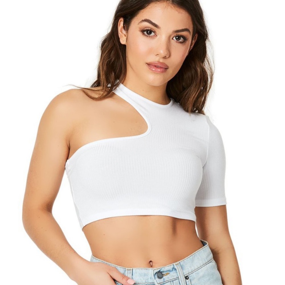 LF one shoulder cut out tee